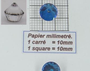 4866 14 BB * 4/12 Swarovski stones flat back, no hole, 4866 14mm BERMUDA BLUE Z