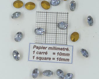 4100 10X8 AL * 10/40/72 Swarovski crystal stones 4100 10X8MM OVALE point back ALEXANDRITE