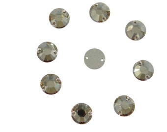 3200 10 LCT : 11 pierres à coudre cristal Swarovski rondes 10mm light colorado topaz