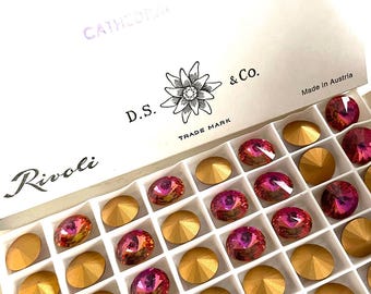 1122 12 CAT * 2 Swarovski crystal stones rivoli 1222 12MM CATEDRAL