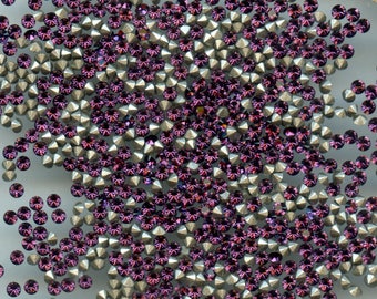 1028 pp14 a *** 100 Swarovski rhinestones point back pp14 (2,0-2,1mm)  amethyst f
