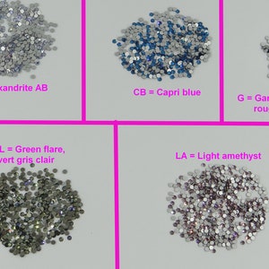 MIX-P-SS5-1 *** 50 PRECIOSA rhinestones flat back SS5 (1,8omm) mix 5 colors