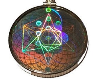 EMF Radiation Protection - Sacred Geometry Hologram Pendant