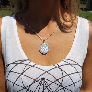 EMF Protection Pendant Sacred Geometry Hologram image 10