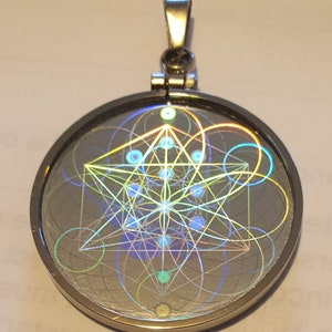 EMF Protection Pendant Sacred Geometry Hologram image 7