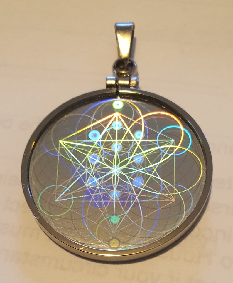 EMF Protection Pendant Sacred Geometry Hologram image 7