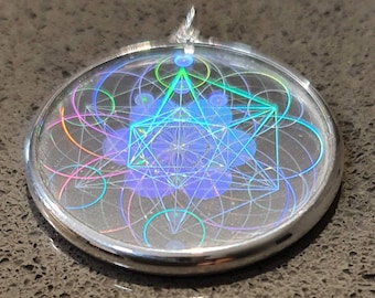 EMF Radiation Protection - Sacred Geometry Hologram Pendant