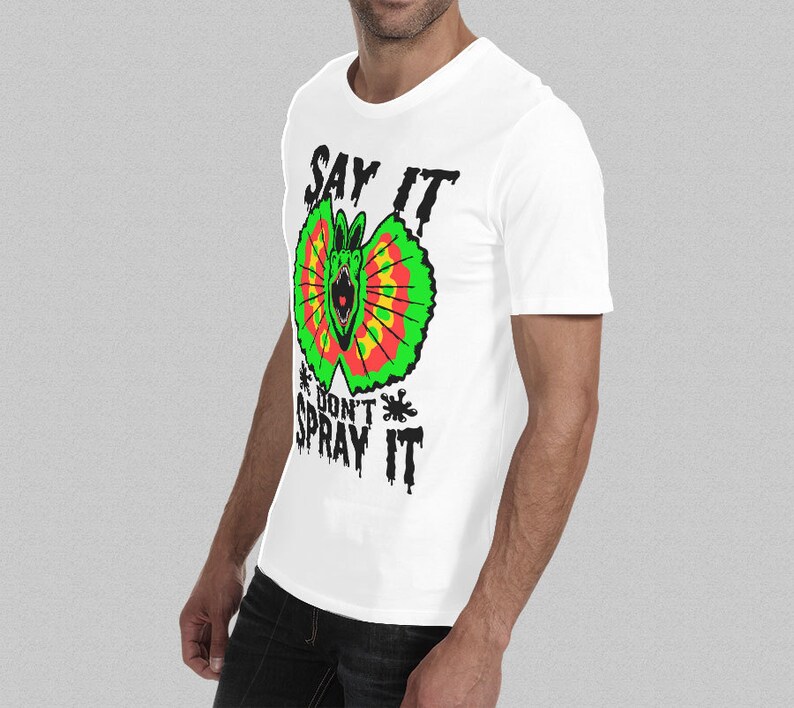Dilophosaurus Jurassic Park TShirt Say It Don't Spray Etsy