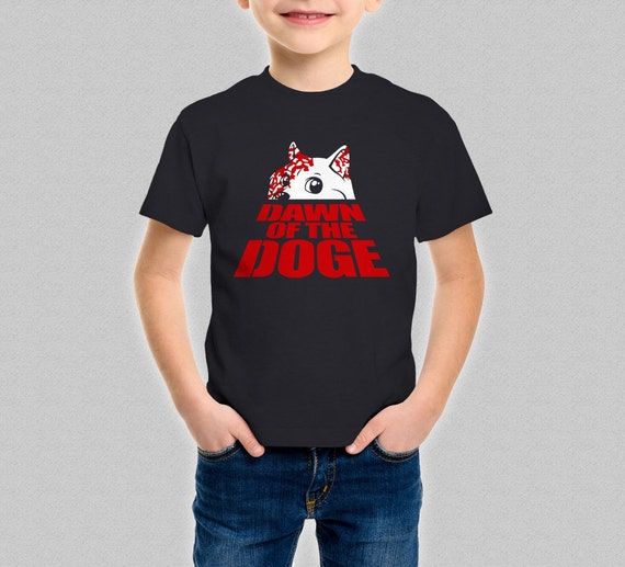 Dawn Of The Doge Kids Shirt Shibe Shiba Inu Childrens T Shirt Boys Girls Cute Doge Zombie Dawn Of The Dead Top