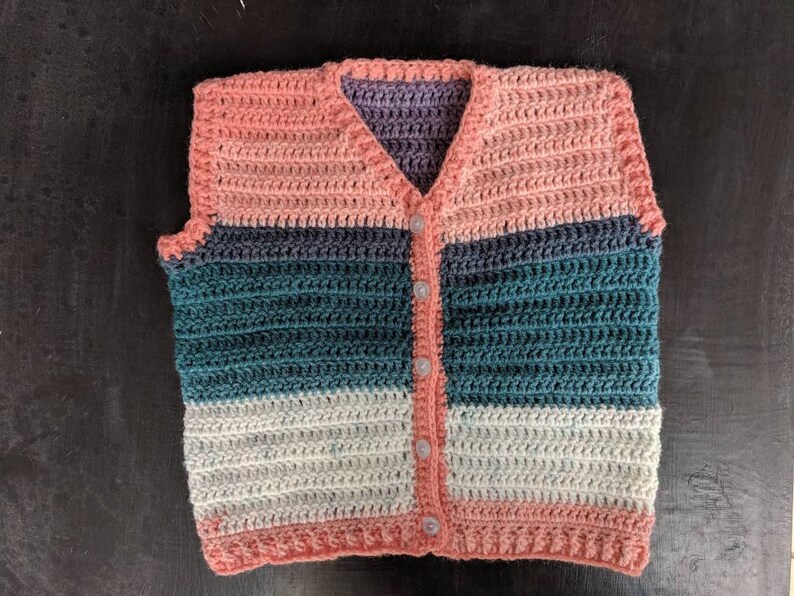 size 18-24 month vest crochet vest handmade vest Toddler vest toddler clothes