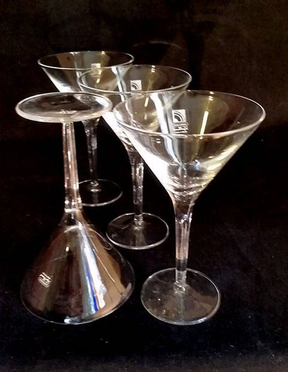 Luigi Bormioli Light and Music Crystal Martini Glasses Etsy
