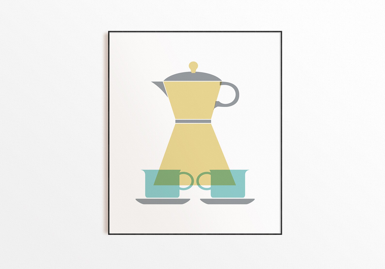 Light Teal Yellow Kitchen Wall Art Yellow Kitchen Prints Etsy