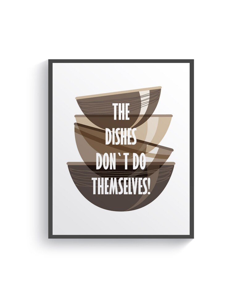 Brown Kitchen Wall Art Brown Kitchen Prints Modern Home Etsy