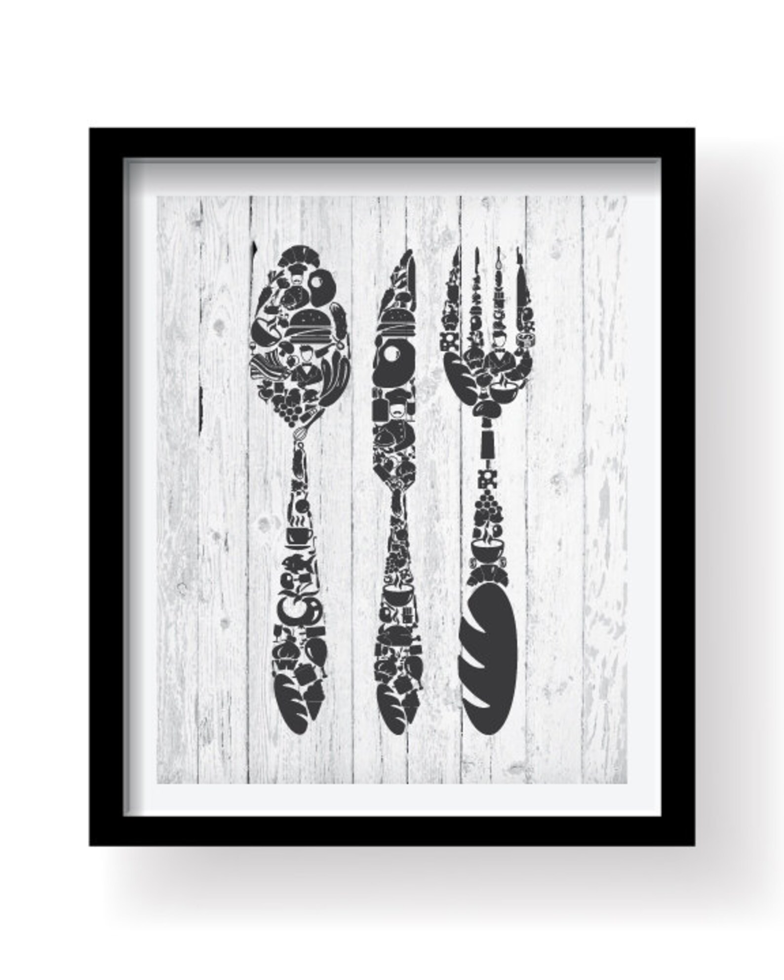 Dark Grey Kitchen Print Kitchen decor Kitchen wall art Etsy