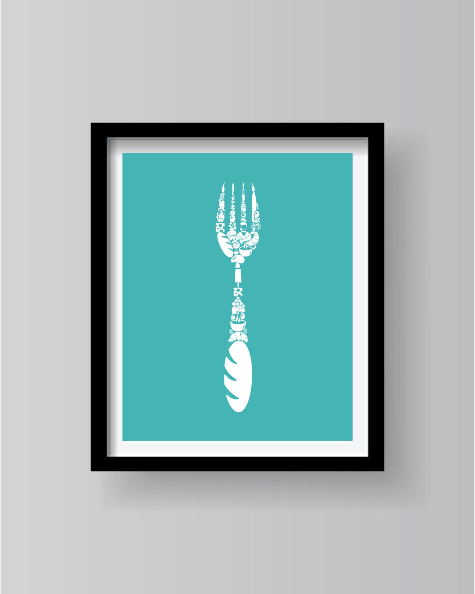 Colorful Kitchen Wall Art Set Kitchen Prints Kitchen Wall Etsy