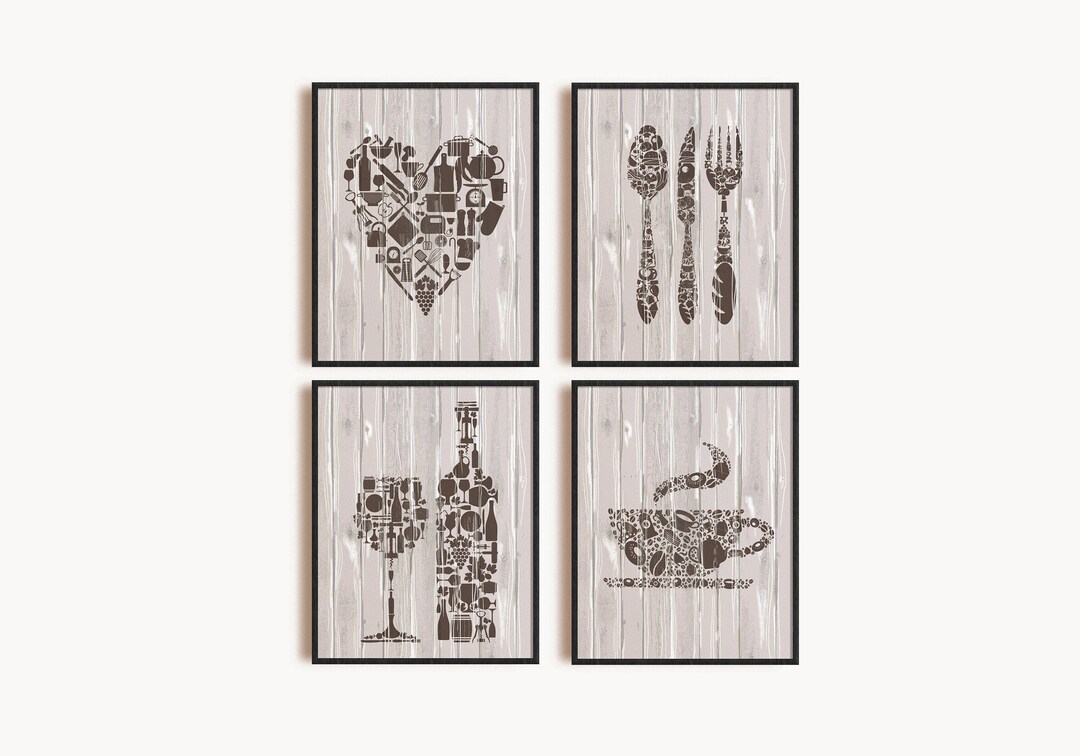 Wall Decor Kitchen Decor Brown Kitchen Wall Art Kitchen - Etsy