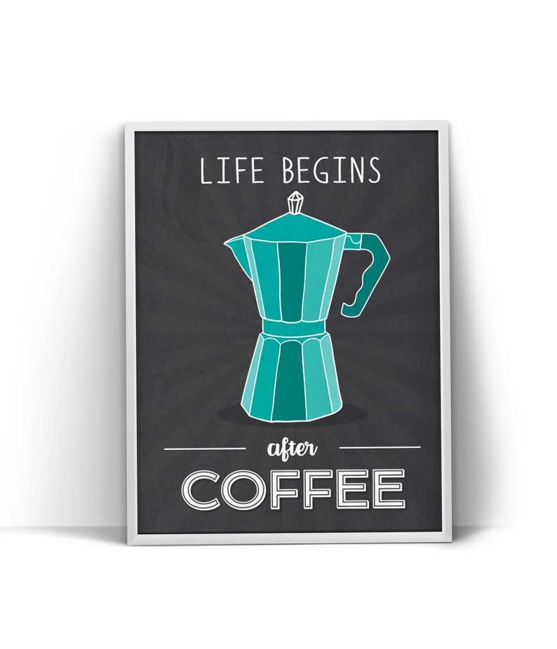 Black teal Kitchen coffee decor Kitchen wall art Kitchen | Etsy