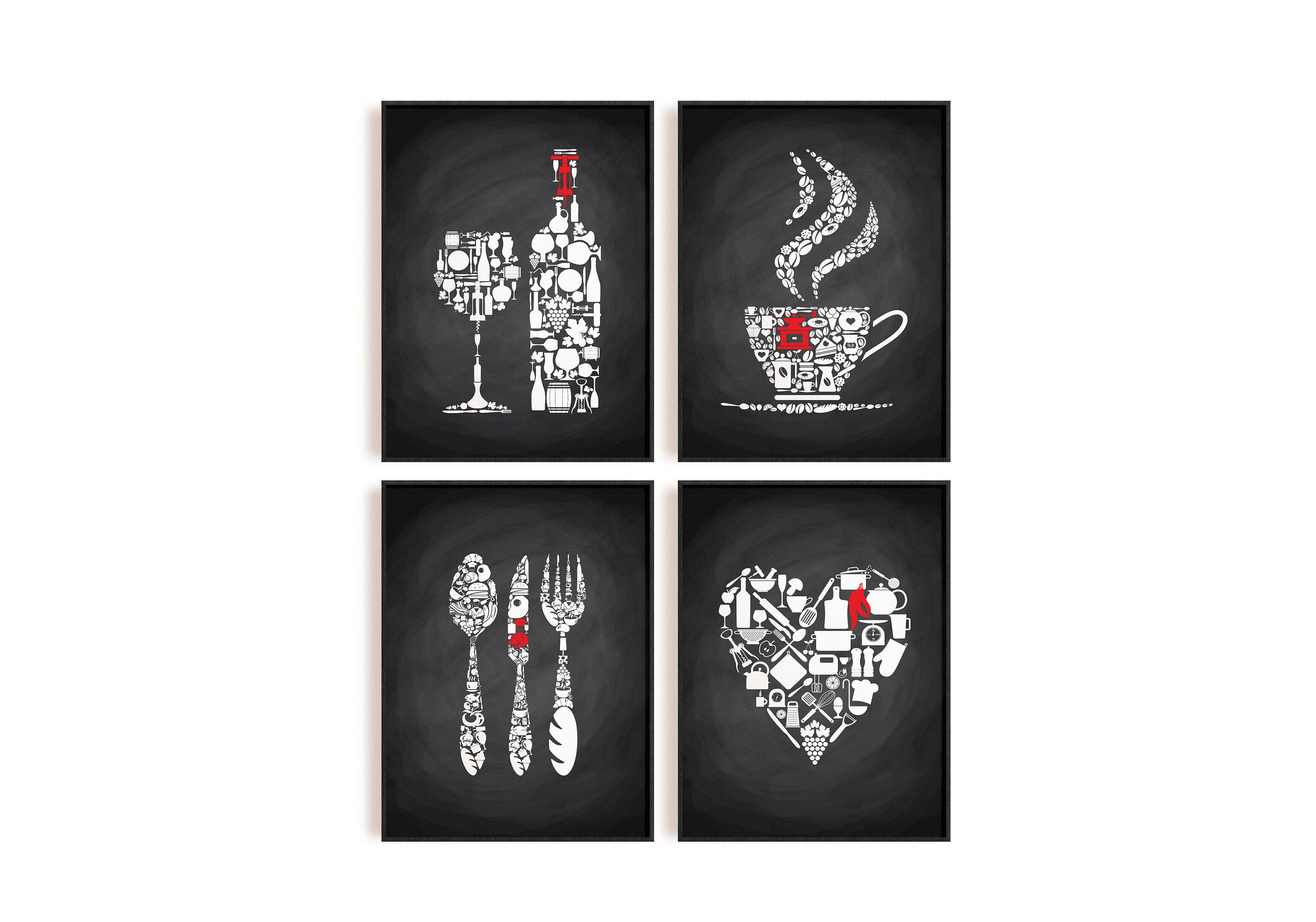 Kitchen chalkboard wall art