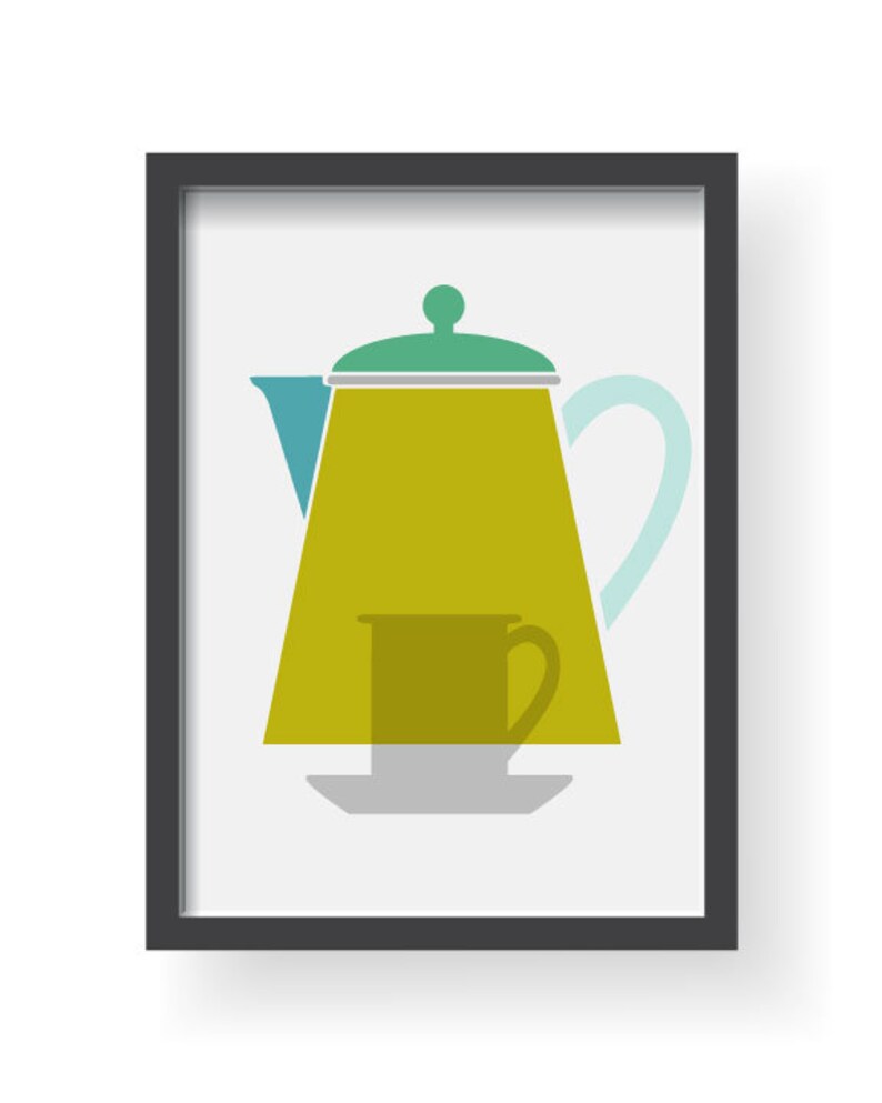 Mint Kitchen Print Dining Room Wall Art Modern Kitchen Art Etsy