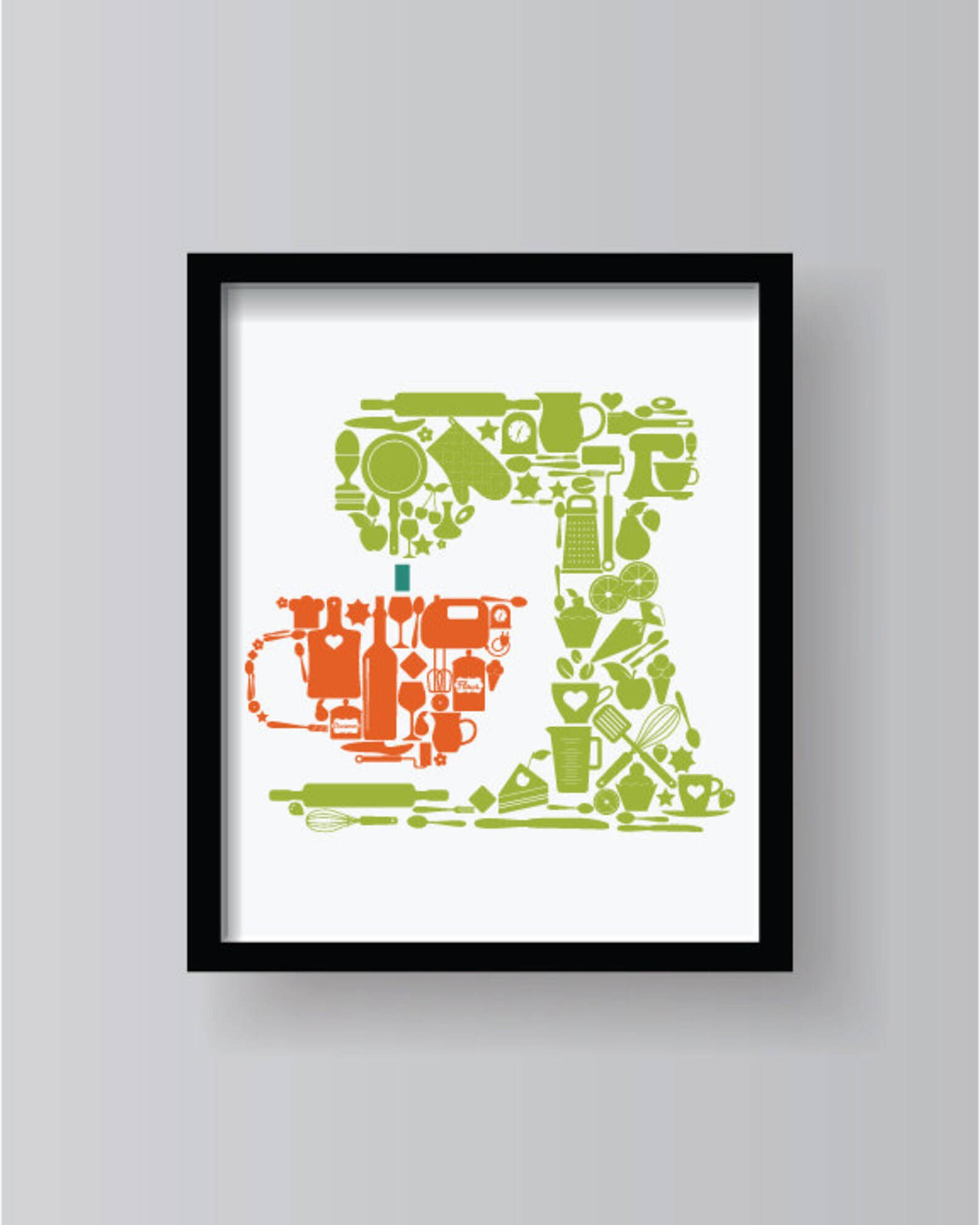 Colorful Kitchen Wall Art Prints 4 Set Dining Room Wall Art Etsy