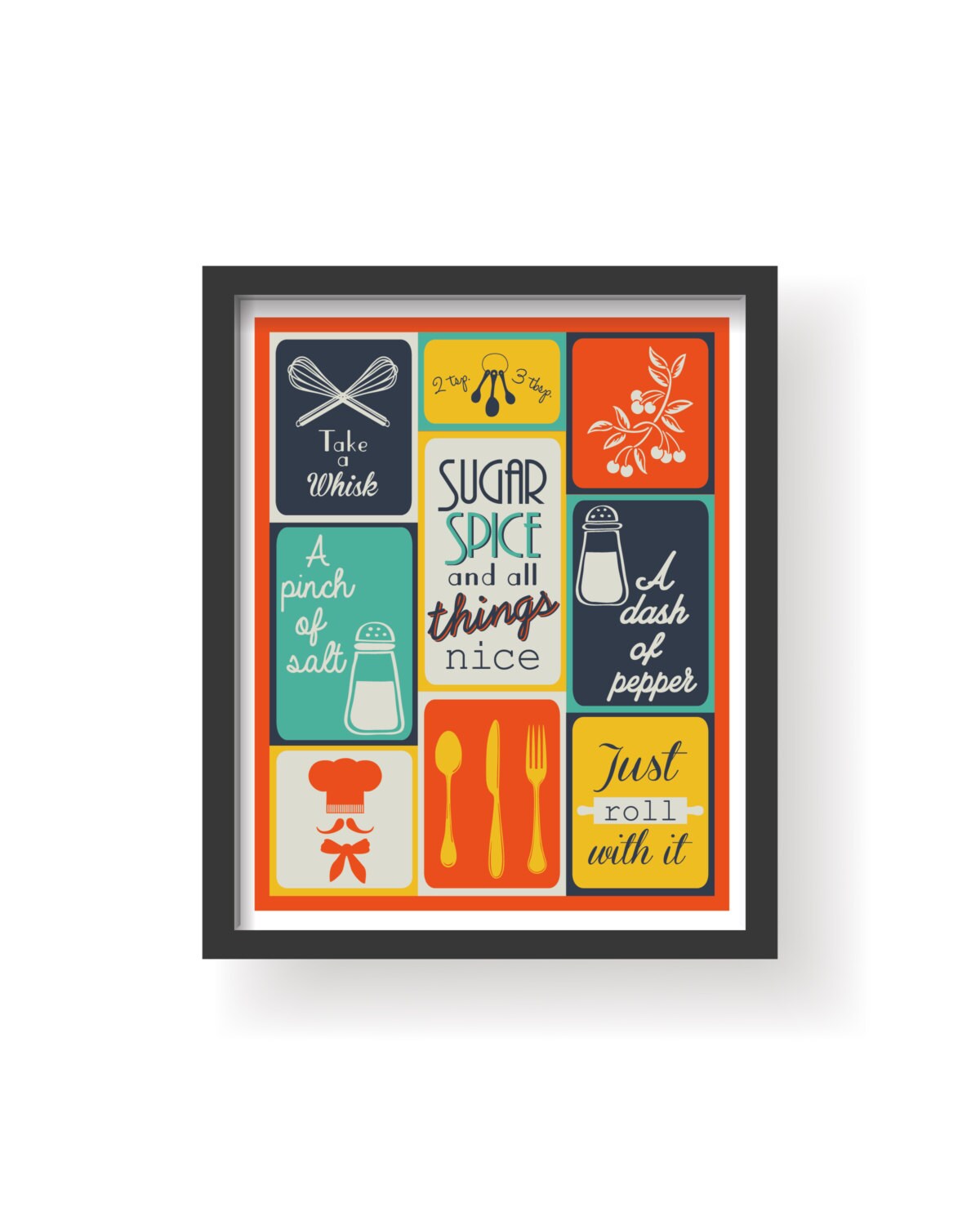 Colorful Dining Room Wall Art Colors Kitchen Wall Art Etsy