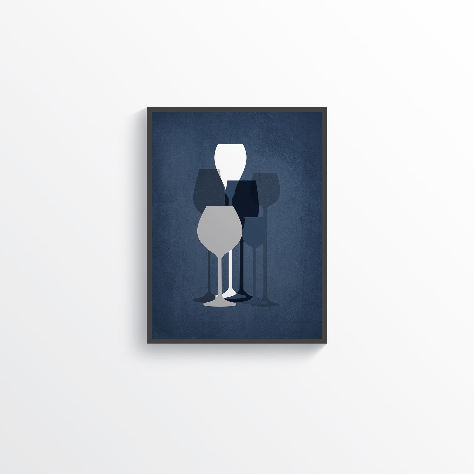 Dark Blue Kitchen Wall Decor Navy Kitchen Wall Art Prints Etsy