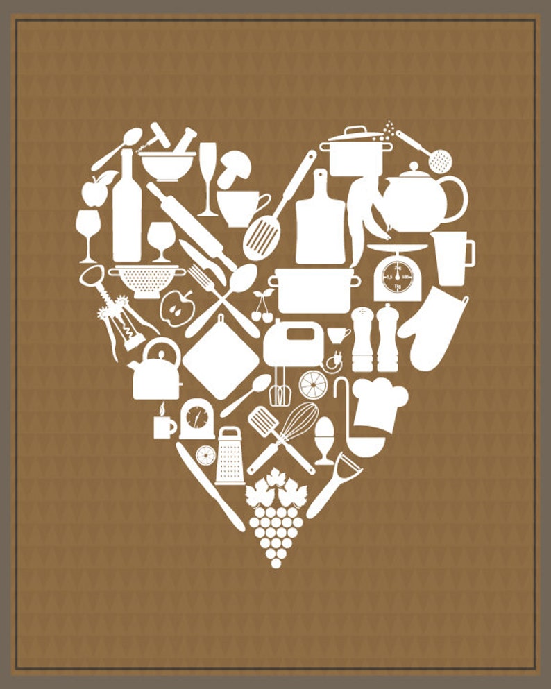 Brown Kitchen Decor Kitchen Wall Art Kitchen Prints Kitchen Etsy