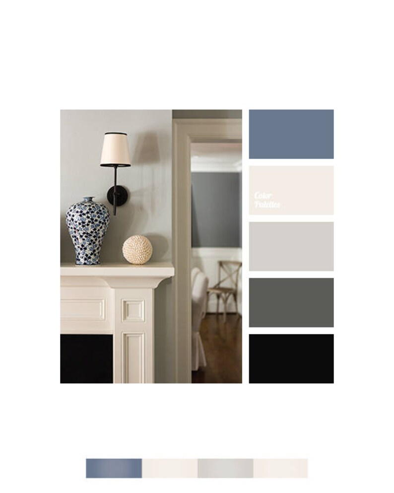 Blue Gray Kitchen Wall Art Kitchen Wall Decor Kitchen Decor Etsy