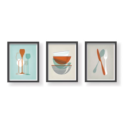 Kitchen Decor Kitchen Wall Art Kitchen Prints Kitchen Set Etsy