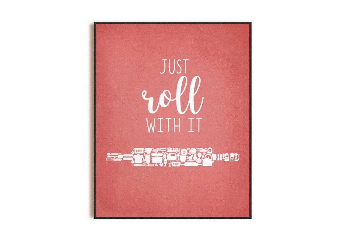 Red Kitchen Wall Decor Red Kitchen Art Kitchen Signs Red Etsy