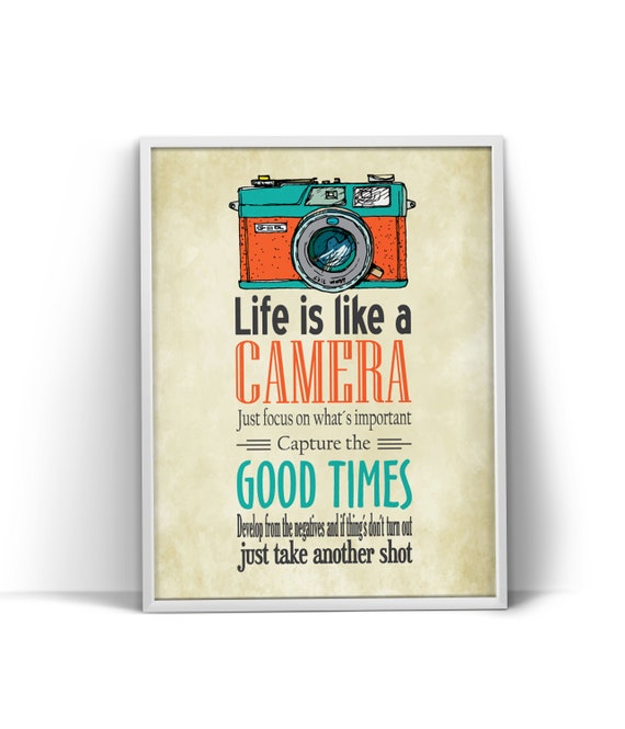 Camera Quote retro design Camera quote poster Camera vintage Etsy