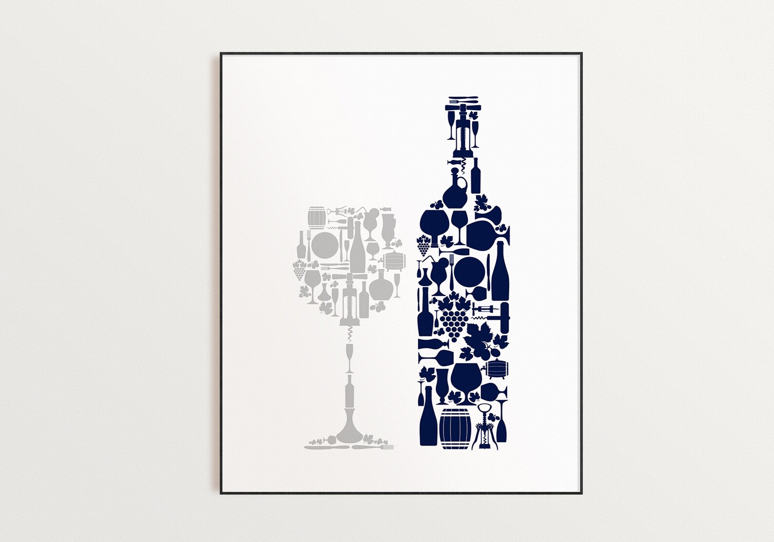 Navy Gray Kitchen Decor Kitchen Wall Art Kitchen Prints Etsy