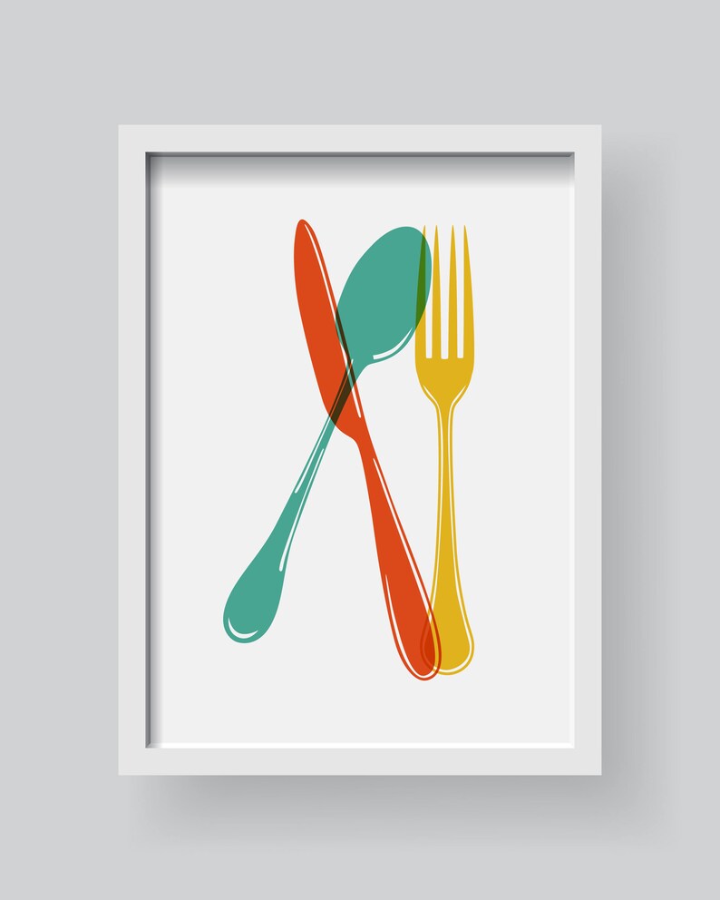 Lovely Modern Kitchen Decor Kitchen Wall Art Kitchen Prints Etsy