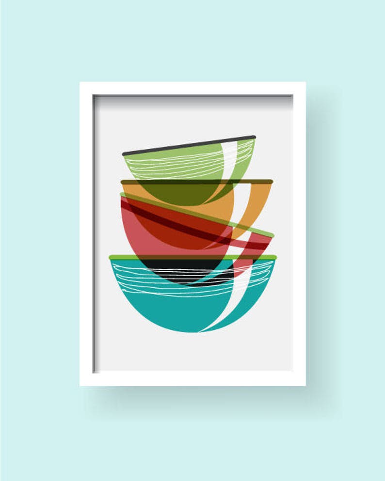 Modern kitchen Prints Dining room wall art Modern Kitchen Etsy