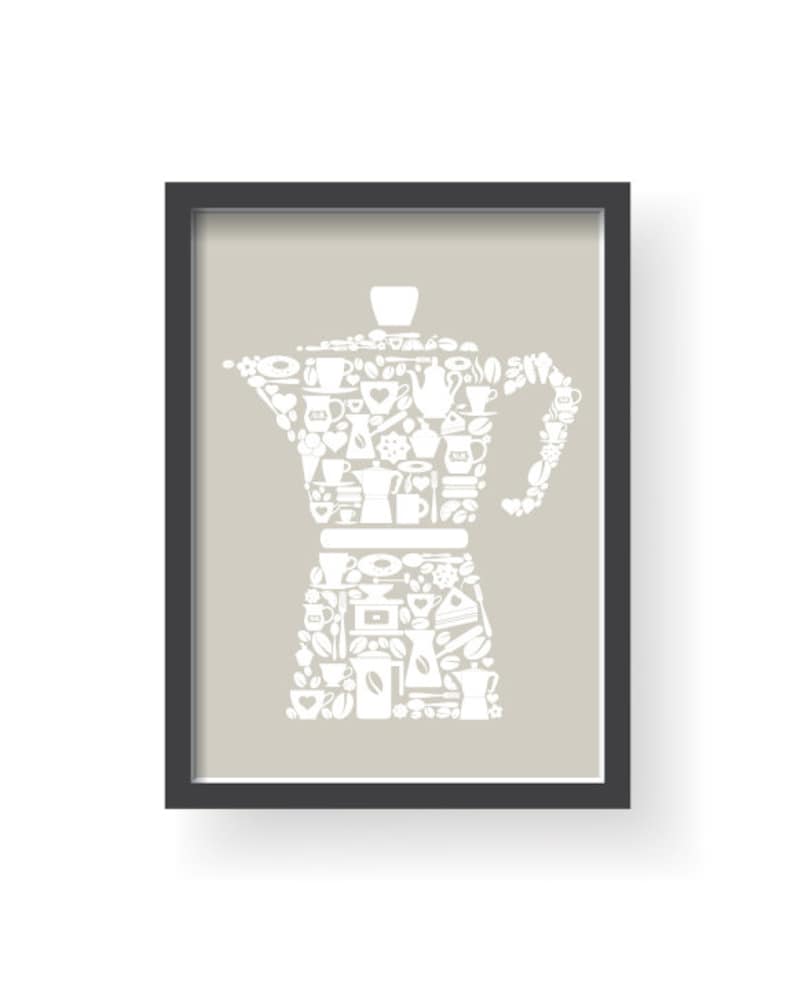 Colorful Mint Brown Modern Kitchen Wall Art Mint Dining Room Etsy