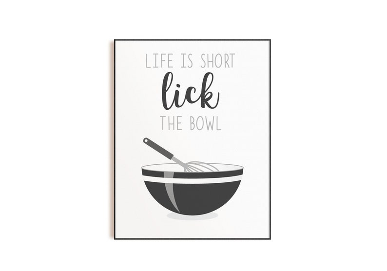 Black White Gray Kitchen Wall Art Gray Kitchen Prints Modern Etsy