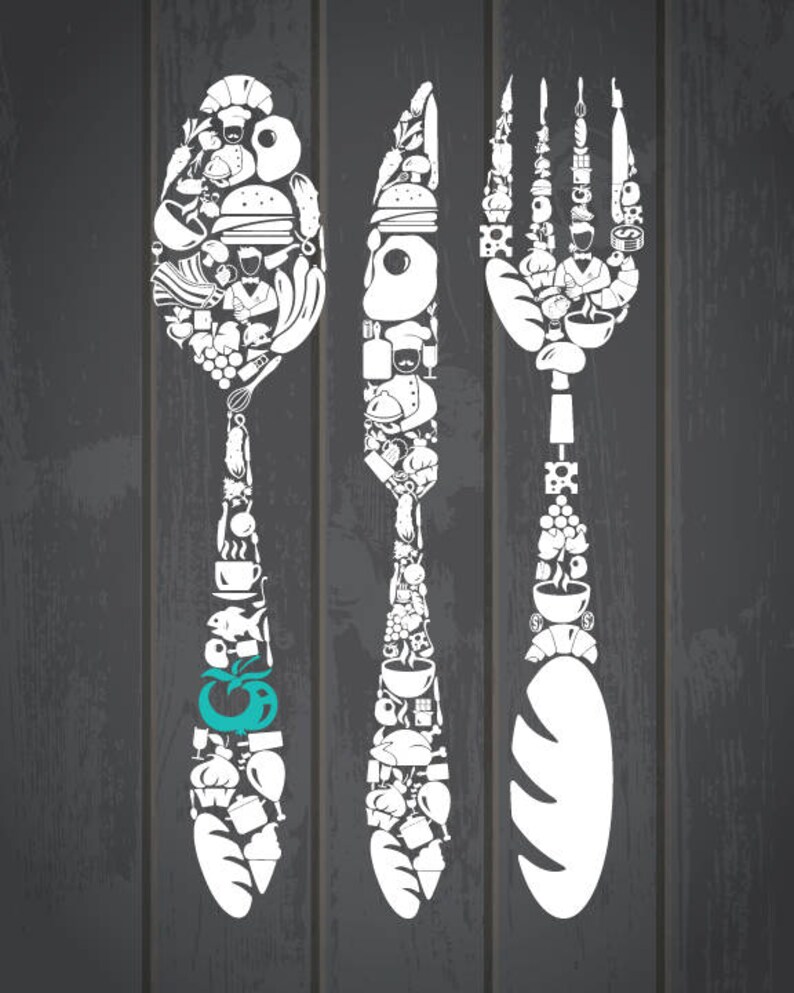 Gray Kitchen Decor Gray Kitchen Wall Art Gray White Kitchen Etsy