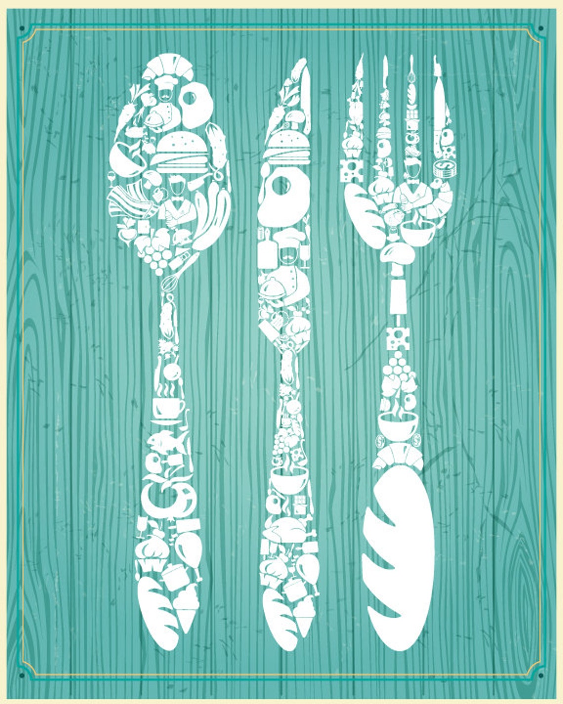 Colorful Farmhouse Kitchen Wall Art Kitchen Decor Kitchen Etsy