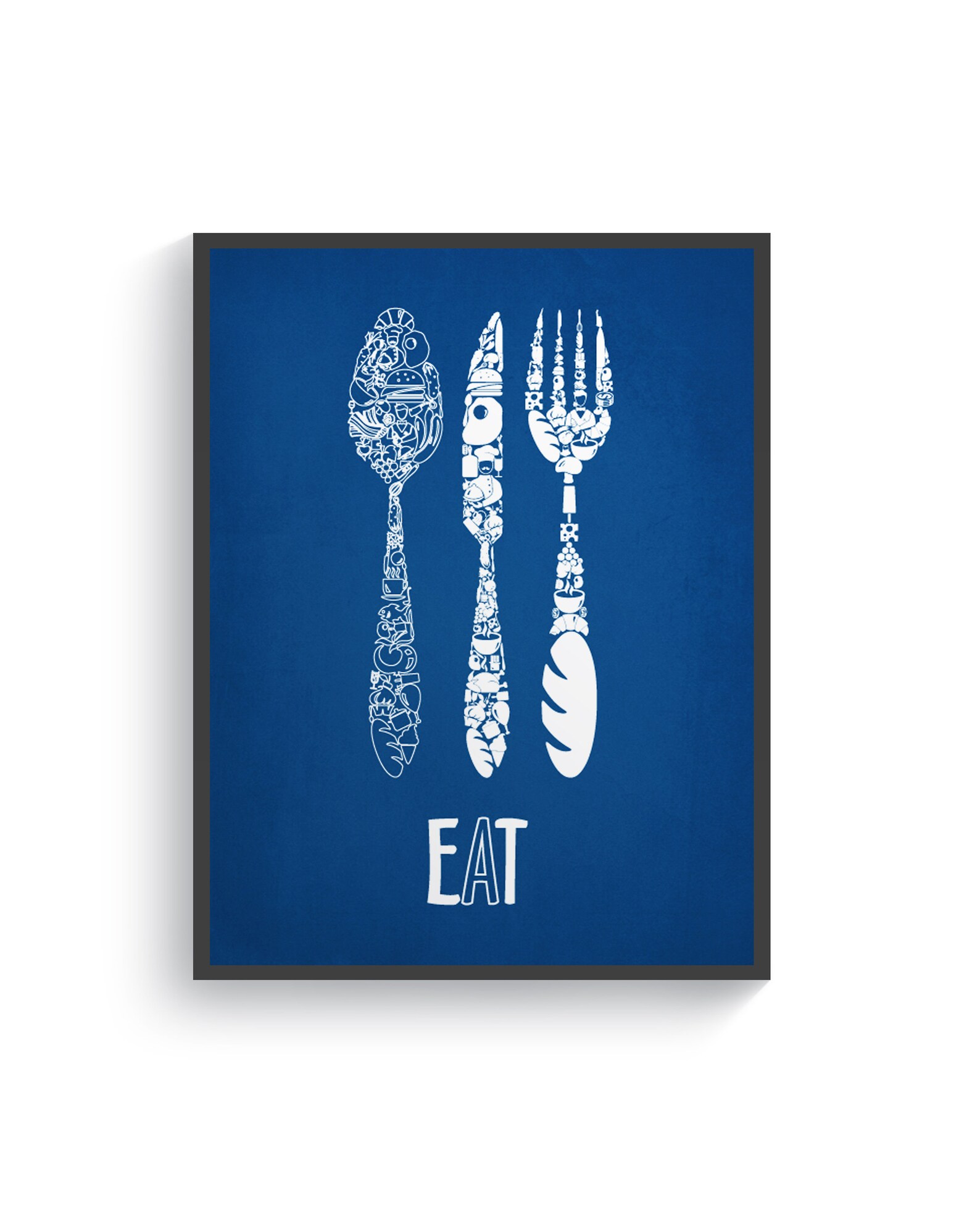 Blue Kitchen Wall Decor Blue Kitchen Wall art Blue Kitchen Etsy