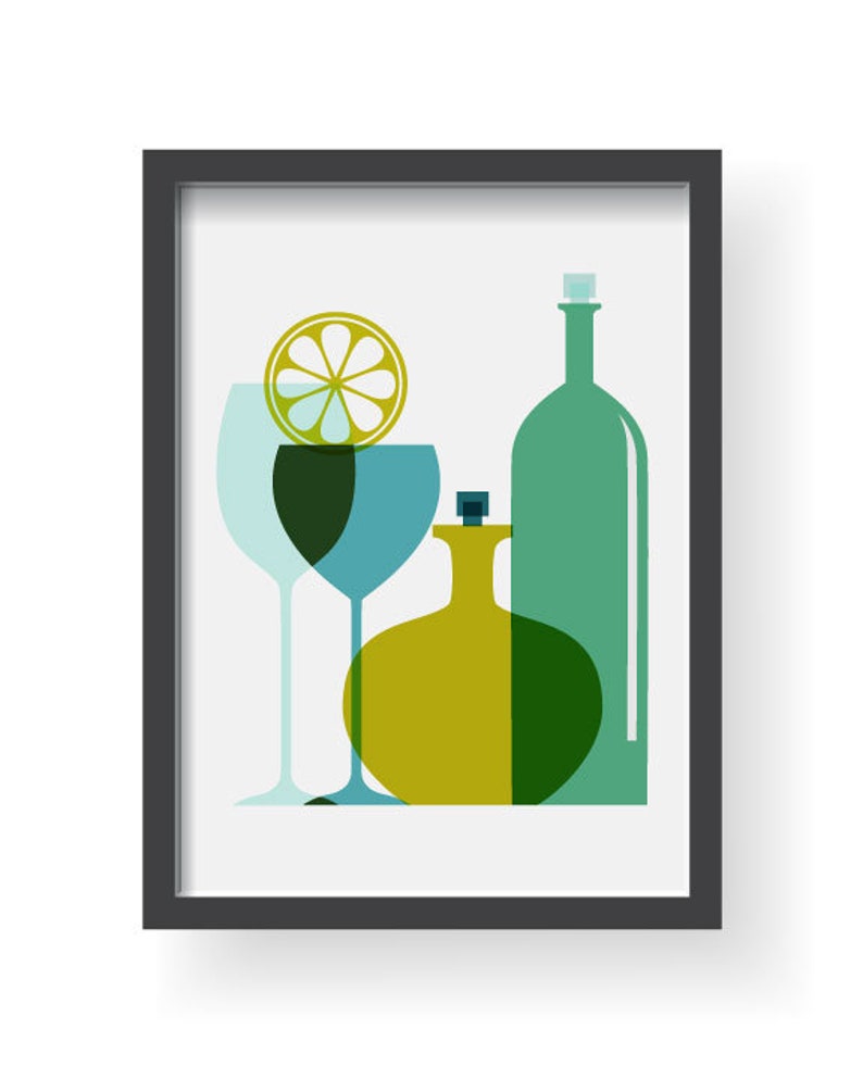 Mint Kitchen Print Dining Room Wall Art Modern Kitchen Art Etsy