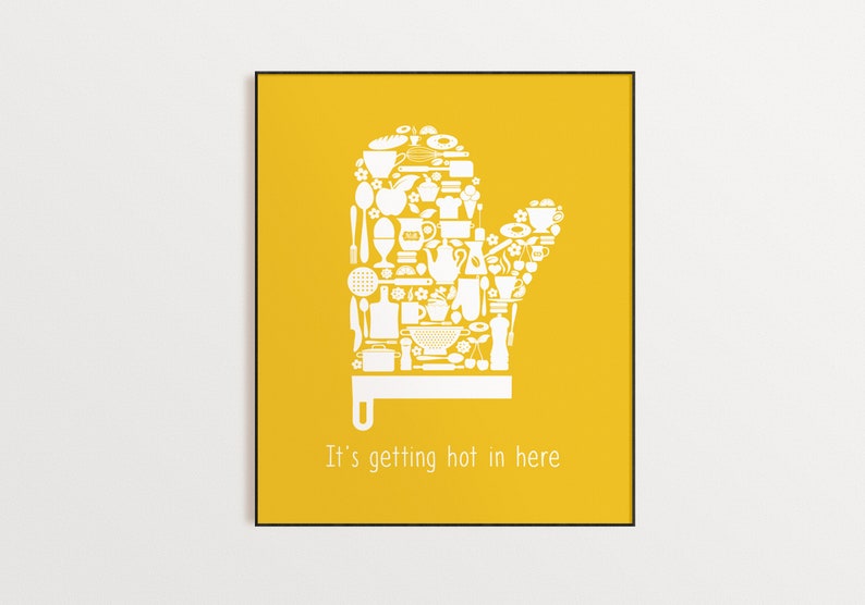 Yellow Kitchen Wall Art Yellow Kitchen Prints Modern Home Etsy