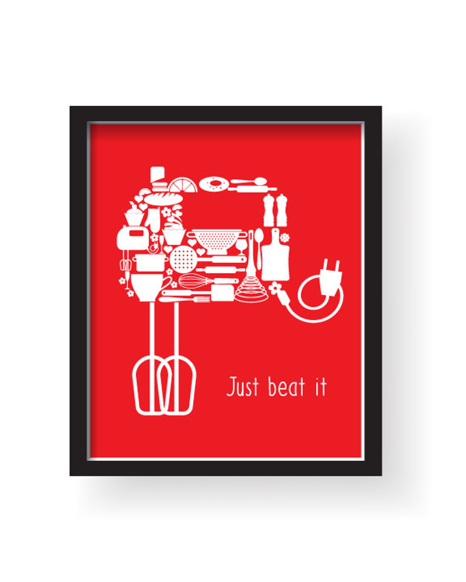 Red Kitchen Wall Art Red Dining Room Art Red Kitchen Decor Etsy