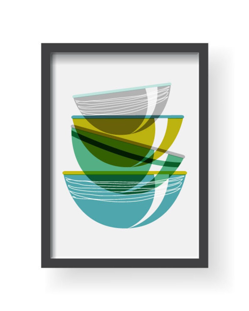 Mint Kitchen Print Dining Room Wall Art Modern Kitchen Art Etsy