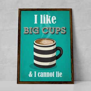 Turquoise Coffee Lovers Print Coffee Wall Art Coffee Poster Etsy