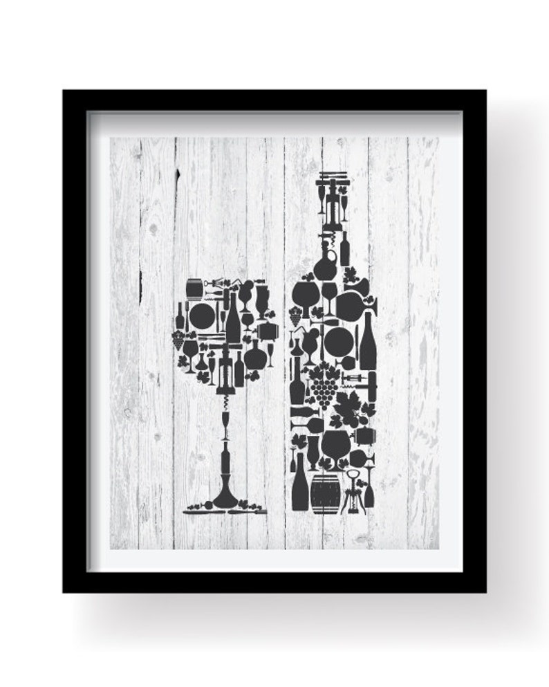 Dark Grey Kitchen Print Kitchen Decor Kitchen Wall Art Etsy