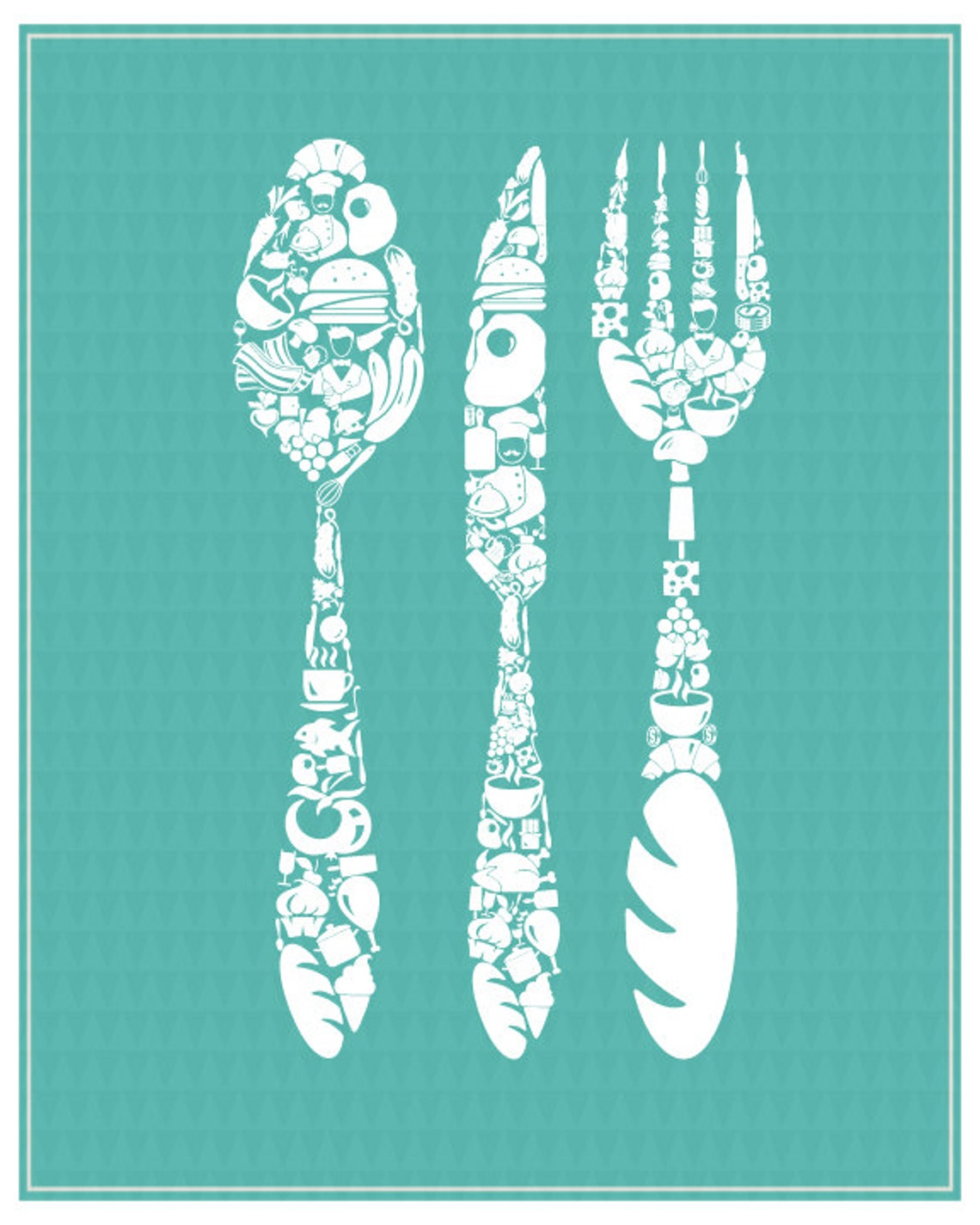 6 Set Kitchen Collections Decor Kitchen Poster Set Kitchen Etsy