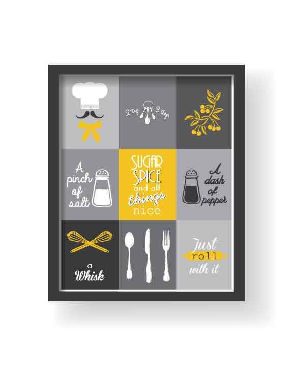 Dining Room Wall Art Modern Kitchen Art Yellow Kitchen Etsy India
