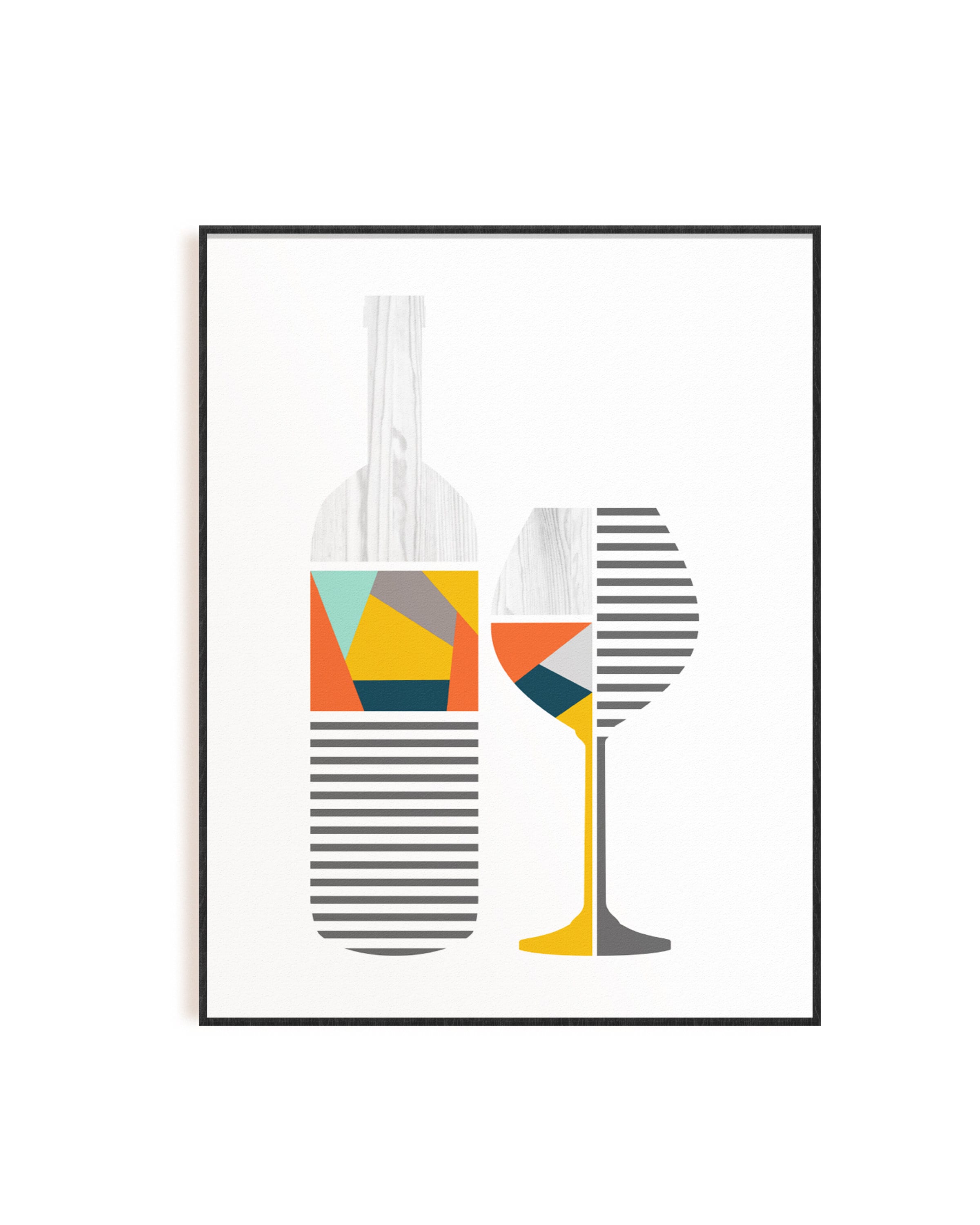 Modern Geometric Kitchen Wall Art 8 set Kitchen Prints Etsy