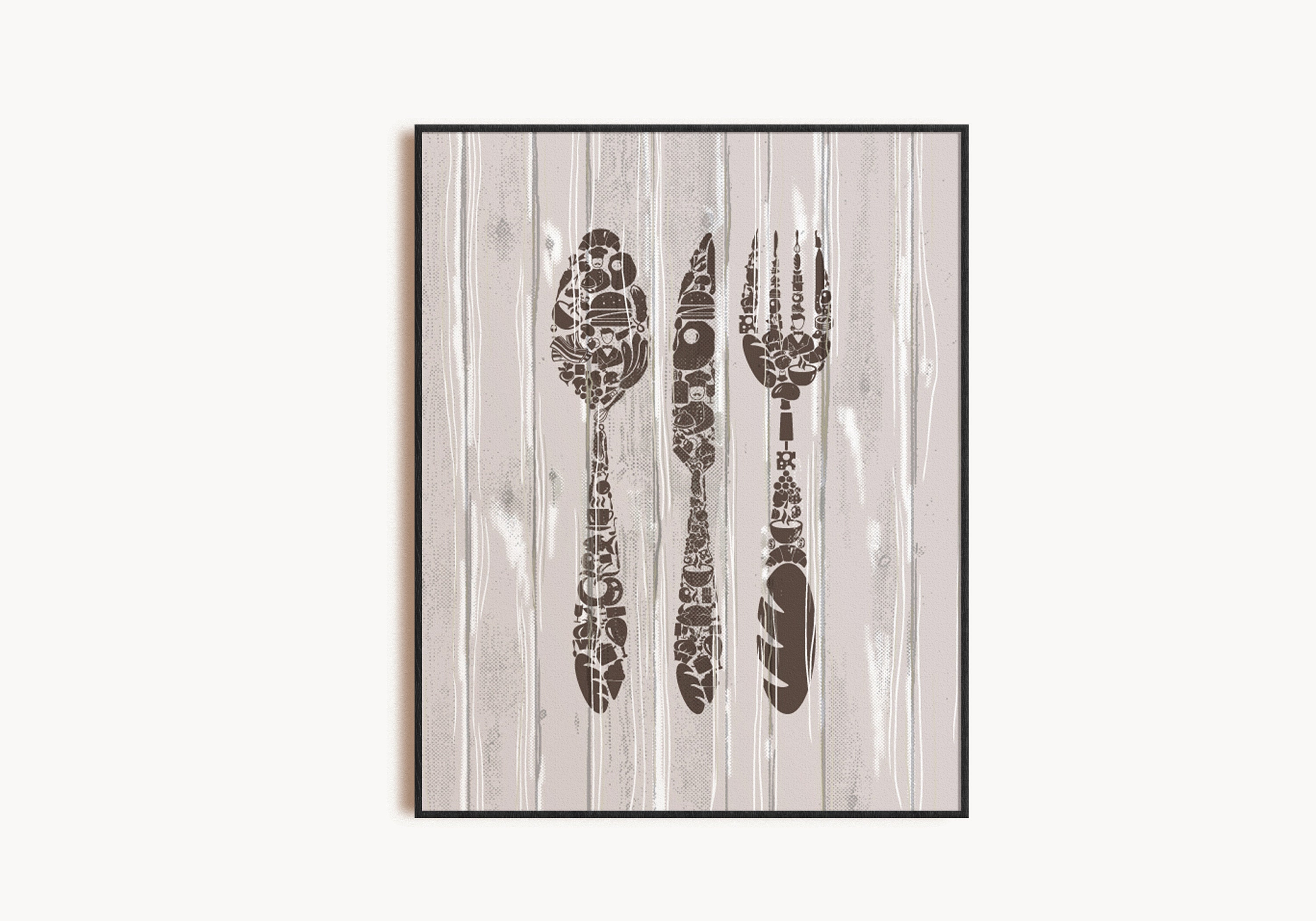 Wall Decor Kitchen Decor Brown Kitchen Wall Art Kitchen Etsy
