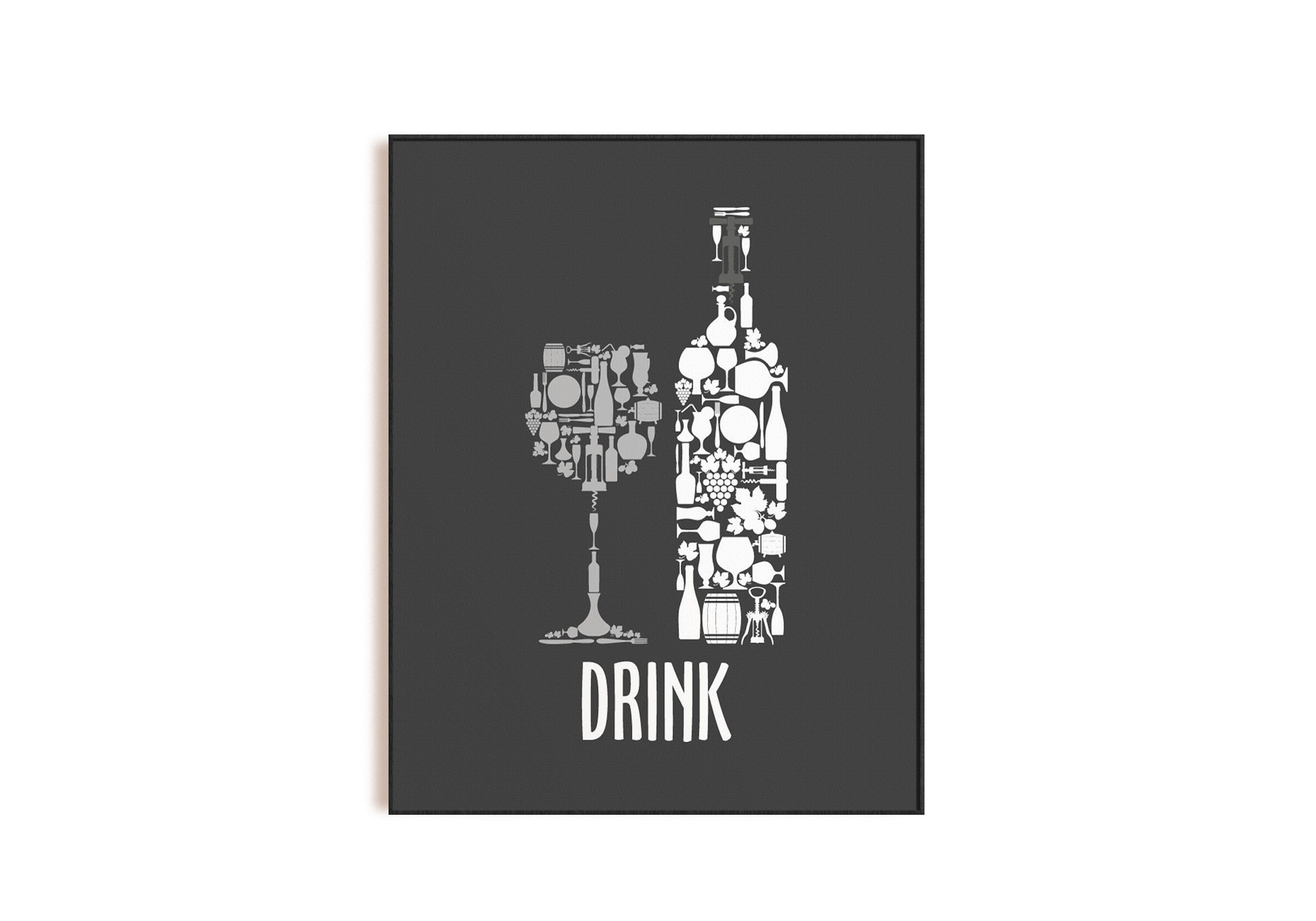 Black White Gray Kitchen Wall Art Gray Kitchen Prints Modern Etsy